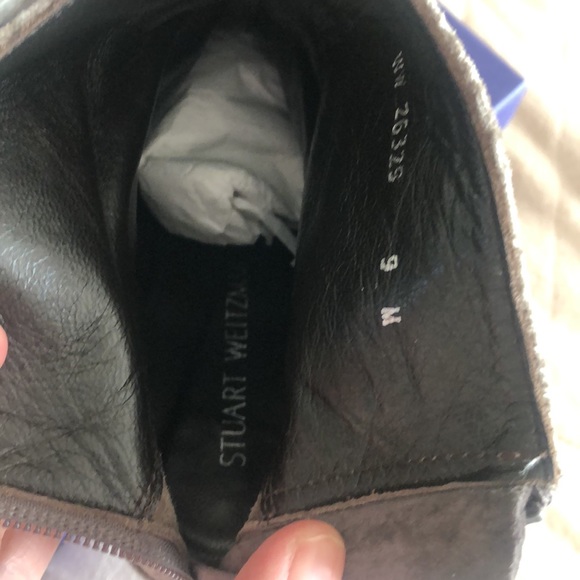 Stuart Weitzman Bacardi Greige Romantic Velvet - Picture 8 of 11